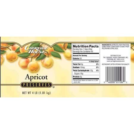 CARRIAGE HOUSE Carriage House 4lbs Apricot Preserves, PK6 48T025T4223